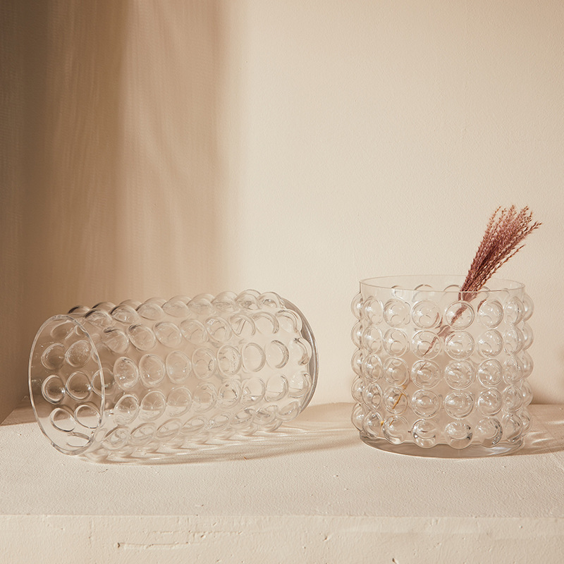 Creative Modern Inspiration Glass Pimple Vase Bubble Vase Glass Three-Dimensional Living Room Home Soft Decor Ornaments
