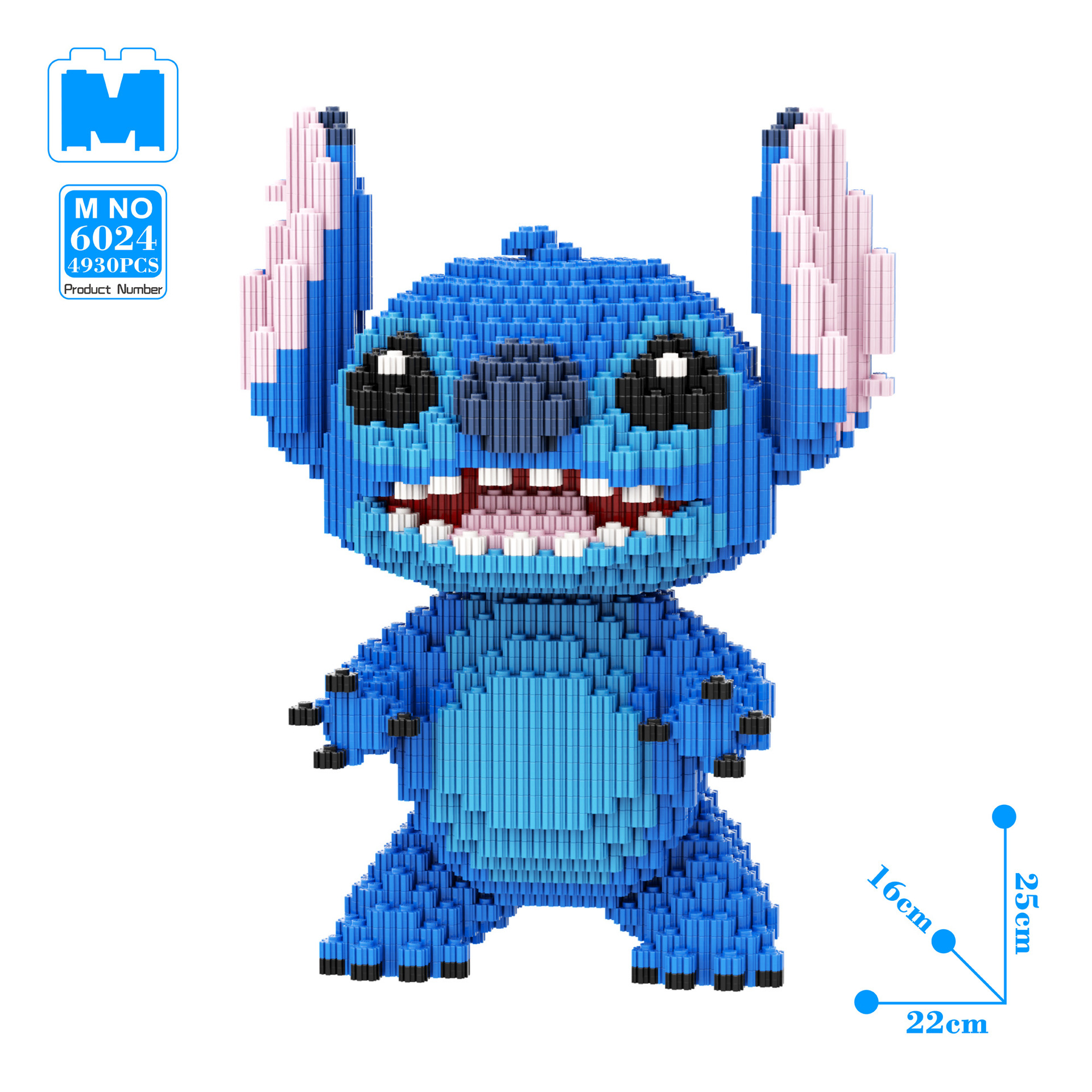 萌拼潮玩m6009松鼠串联早教益智拼装钻石大颗粒积木