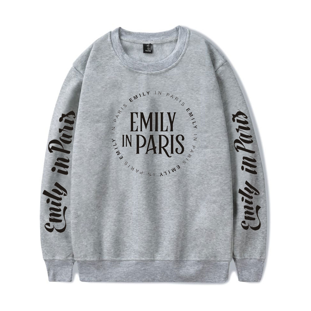 美剧emily in paris 艾米丽在巴黎 2d印花男女圆领卫衣hoodie