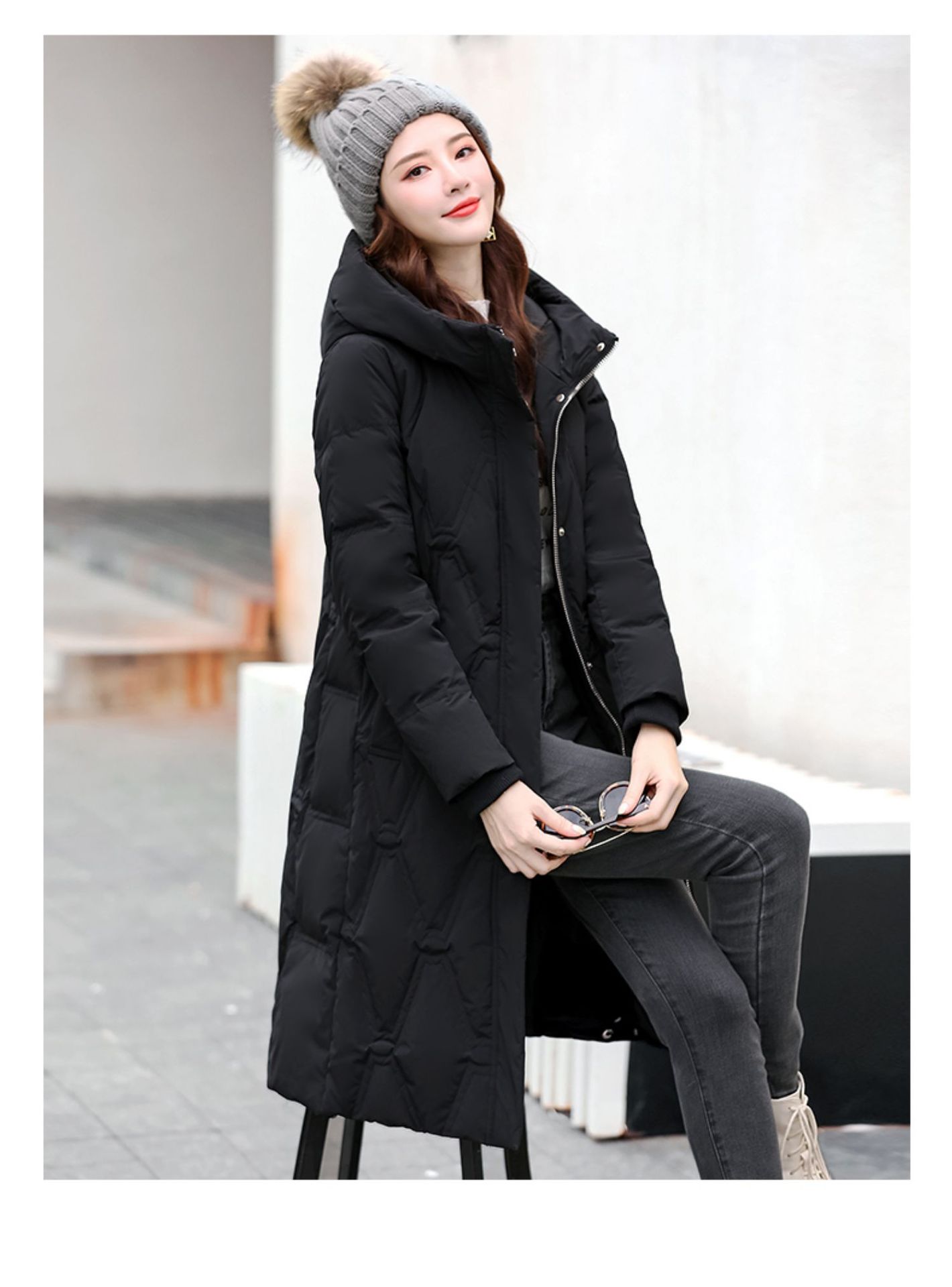 羽绒服女中长款2020年冬季新款女装加厚保暖白鸭绒长款过膝潮外套