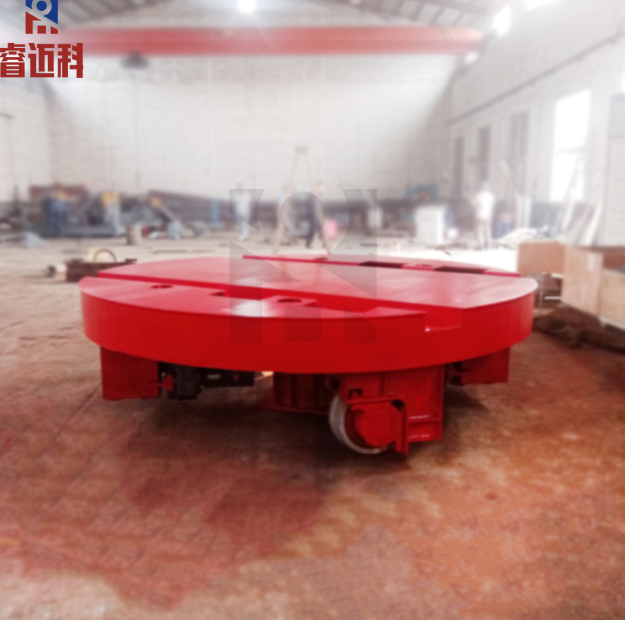 轨道车旋转转盘 工业用轨道90度转弯换轨平台 交流电旋转台面