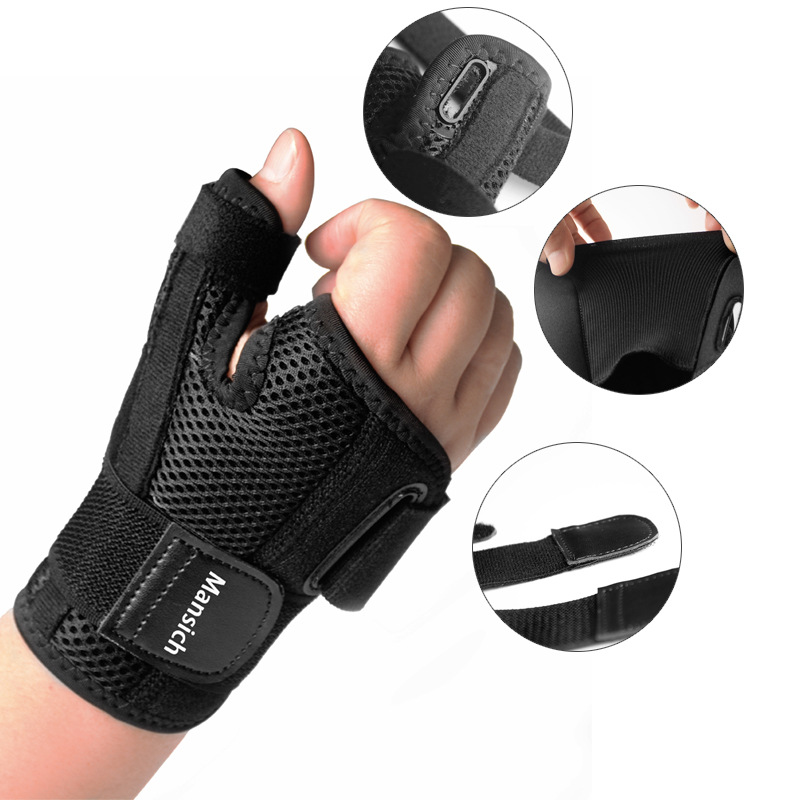 护腕护母指护手腕扭伤骨折腱鞘护大拇指透气胶条支撑护手护具定做