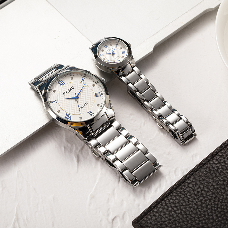 feiwo时尚情侣手表,男女款学生手表,防水石英表,可以定制logo