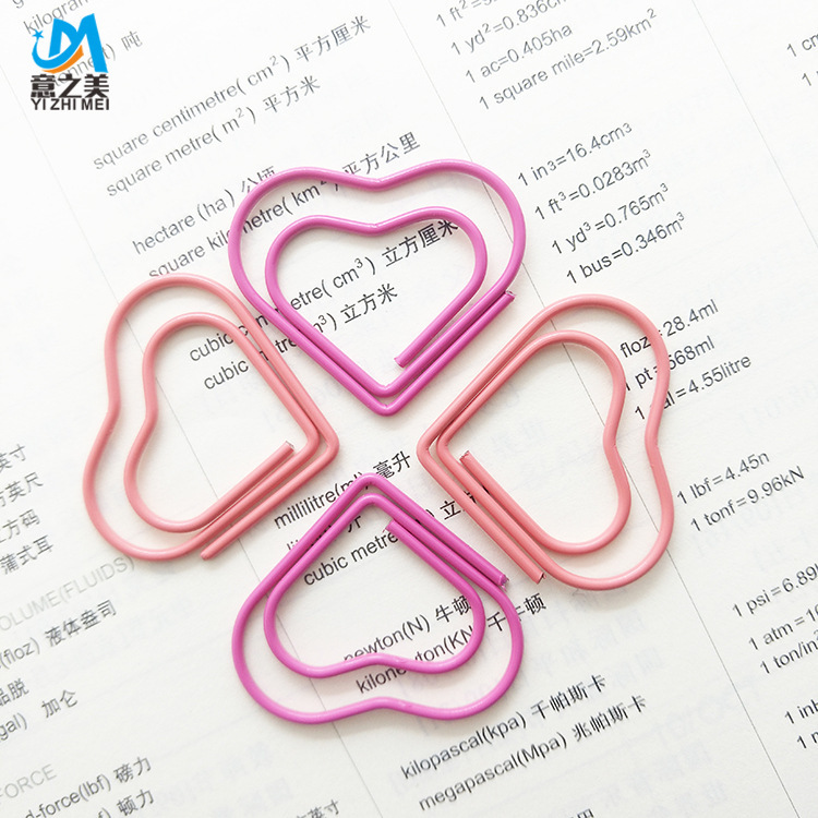 曲别针彩色盒装创意定制回型针卡通异形金属回形针爱心造型意之美
