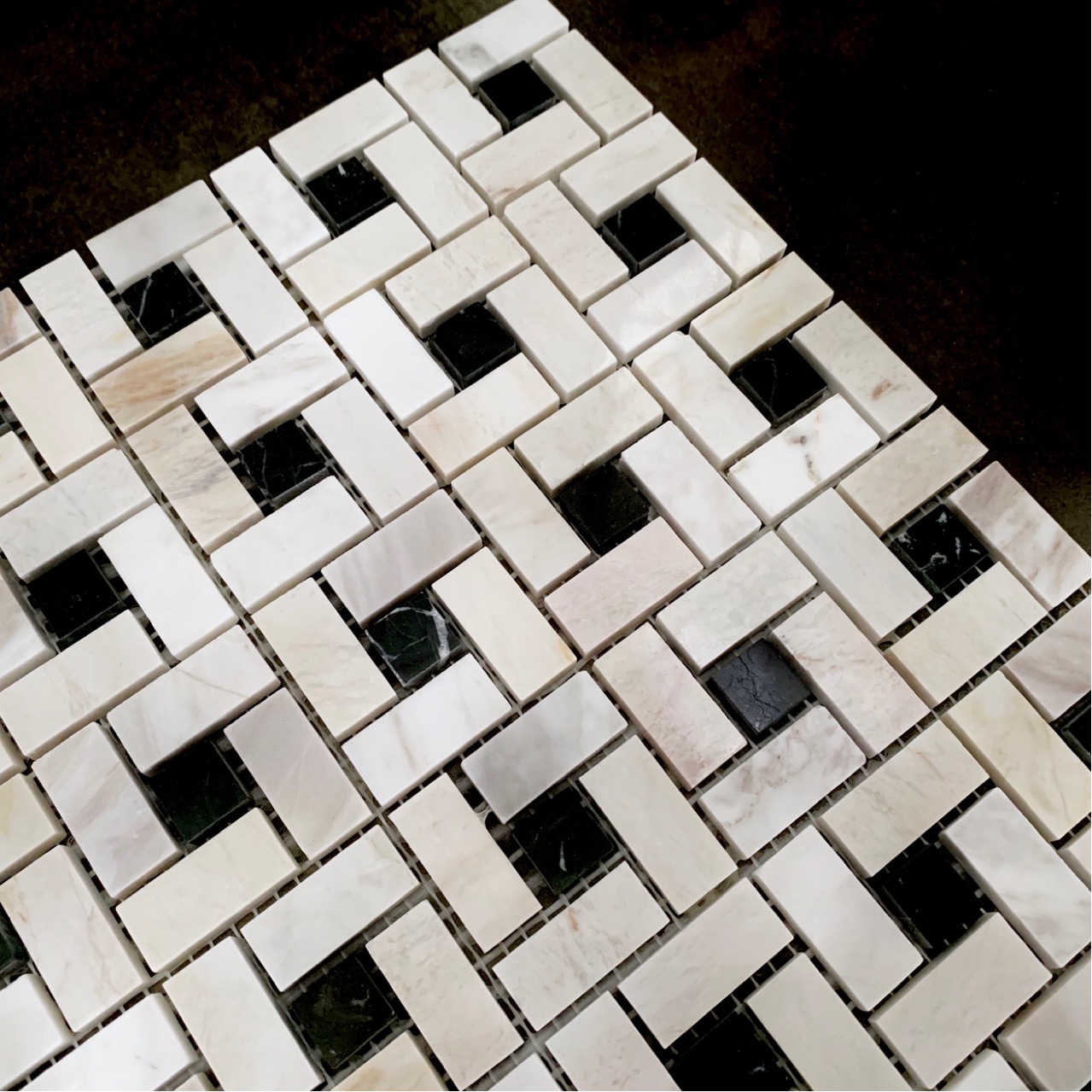 卡拉拉白石材马赛克文化石 大理石拼图地砖背景墙 泳池浴室地面