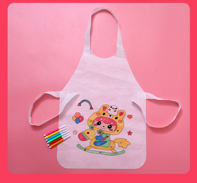 无纺布围裙益智创意幼儿园手工制作diy材料亲子美劳绘画涂鸦礼物