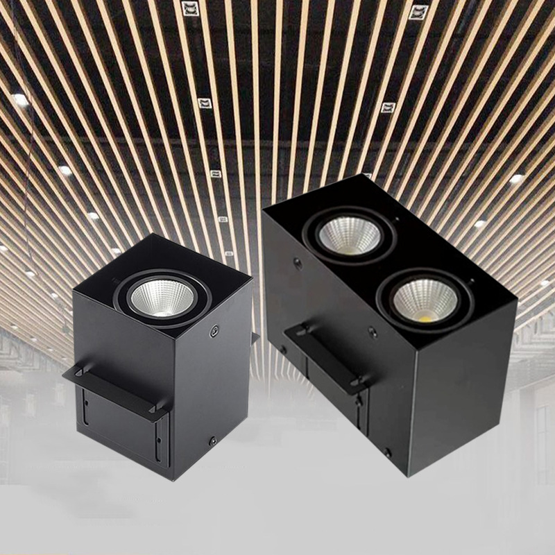 带耳豆胆灯led专用灯cob斗胆灯射灯格栅嵌入式吊顶方形筒灯方通灯