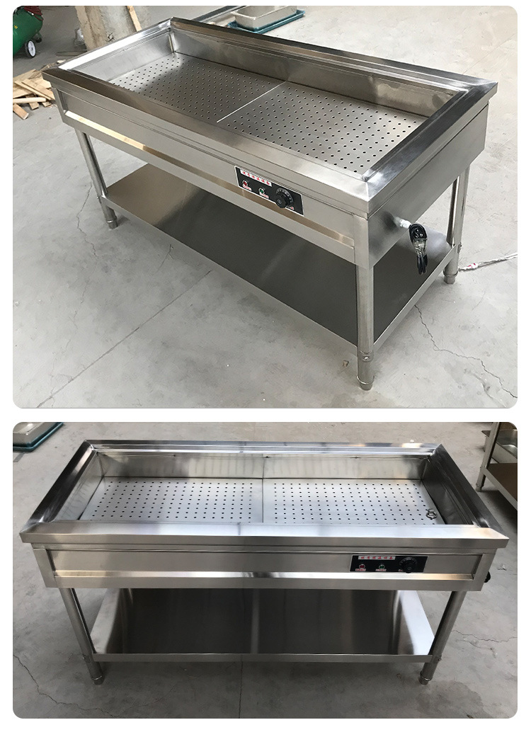 不锈钢商用保温售饭台售卖台湖南蒸菜台浏阳蒸菜台暖碟暖碗快餐车