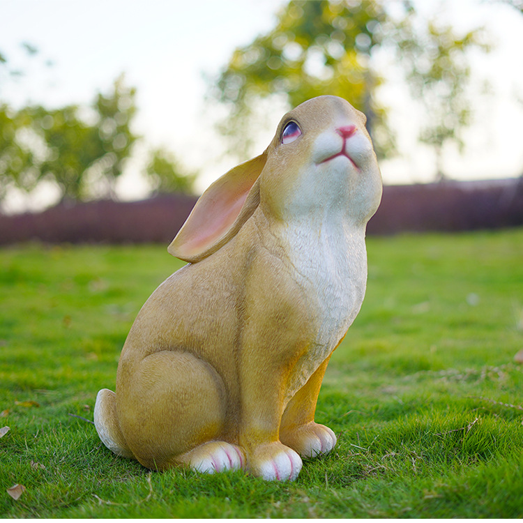 花园摆件仿真兔子模型婚庆户外园林景观小品雕塑别墅草坪装饰造景