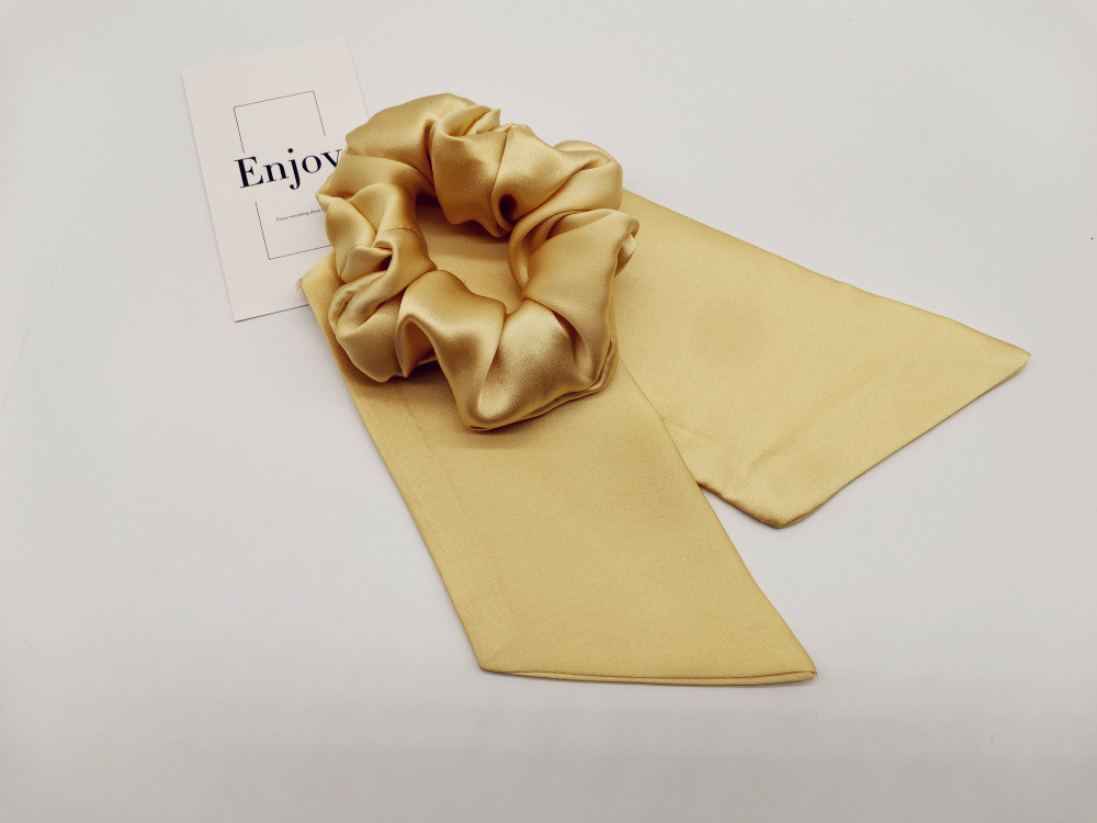 真丝飘带发圈丝绸多用发绳发饰品扎马尾头绳桑蚕丝蝴蝶结