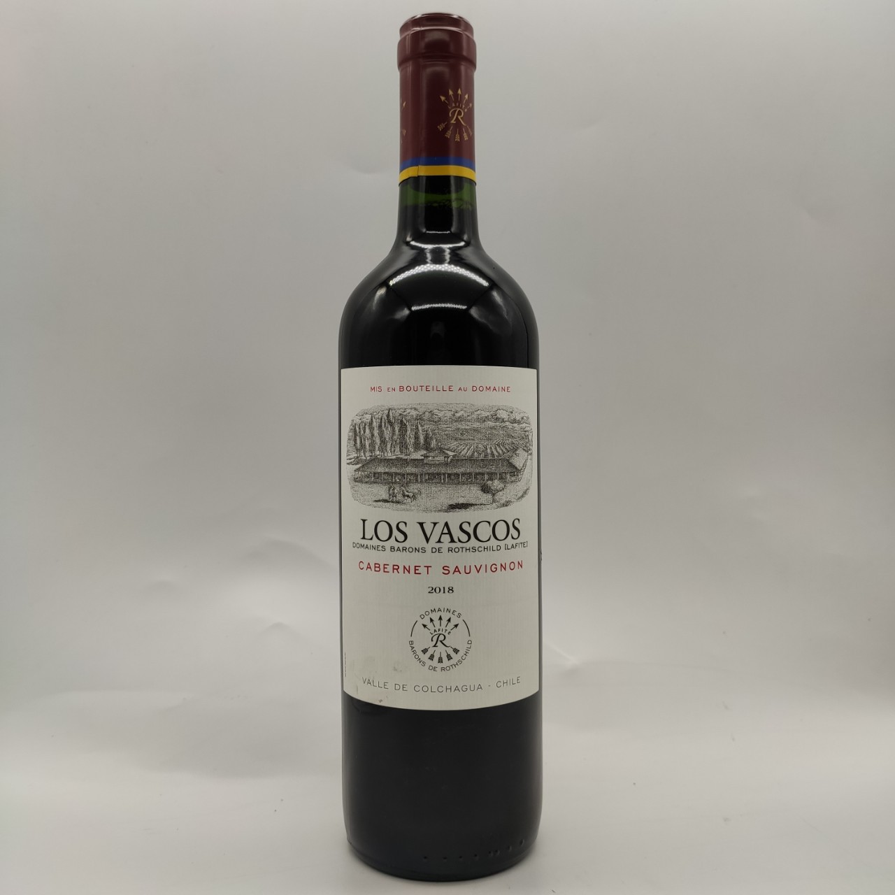 原瓶原装进口智利拉菲巴斯克干红葡萄酒los vascos 2018 华诗歌