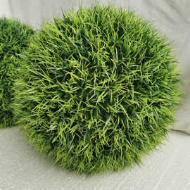 商场装饰吊饰仿真草球 高压聚乙烯酒店装饰草球 仿真植物装饰品