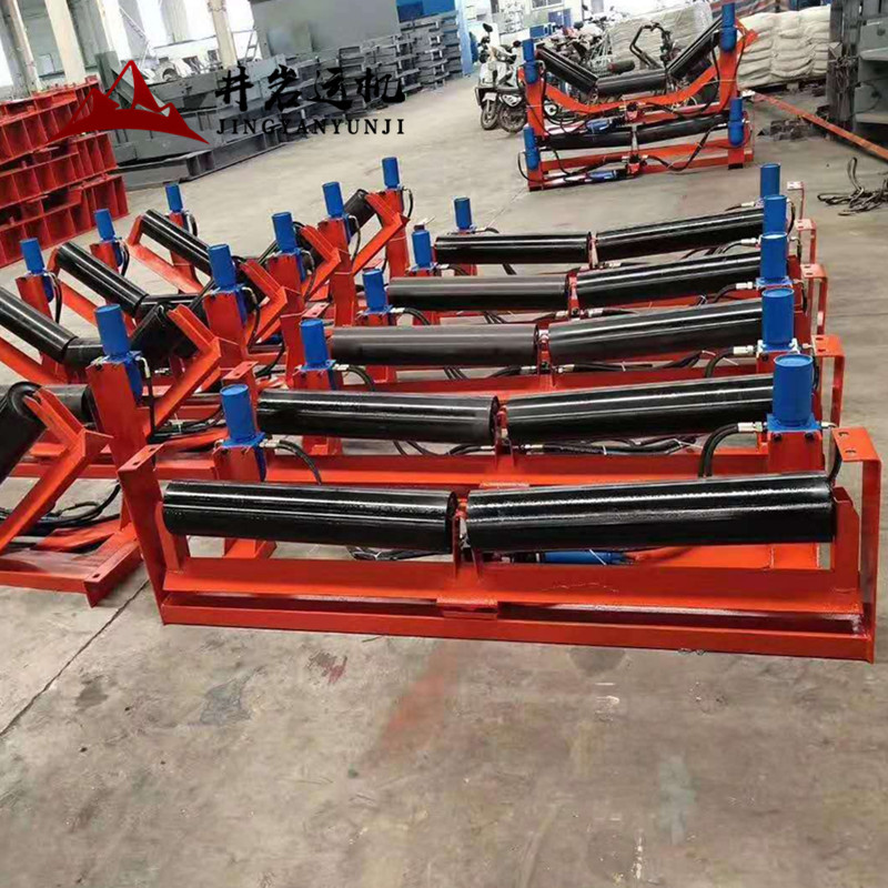 td75型液压调偏托辊架调心托辊组液压上下调偏托辊支架自动定制