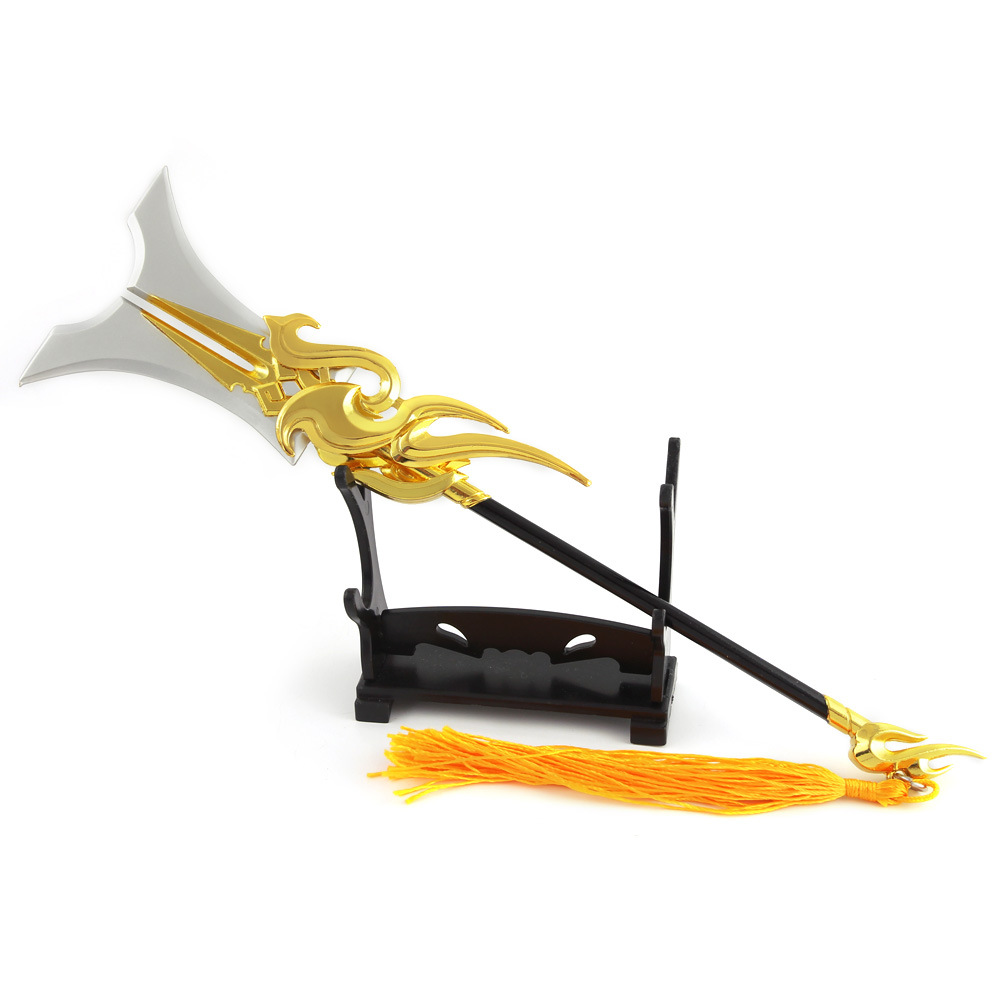 王者农药游戏周边五虎上将张飞虎魄武器模型全金属工艺品摆件