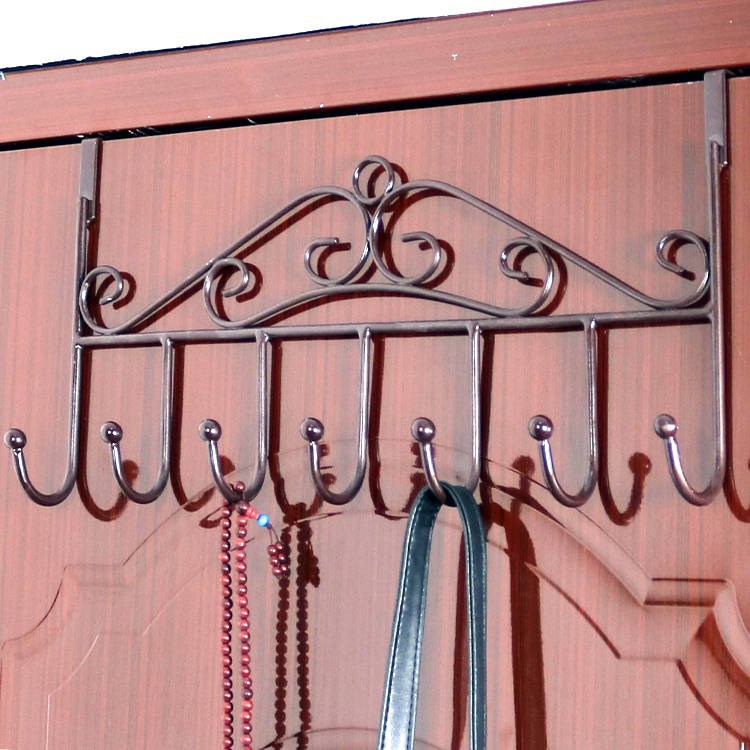 门后挂钩挂衣架置物架免打孔衣服挂架收纳卧室门上背后式无痕免钉