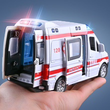 马珂垯合金车模玩具车回力小汽车仿真救护车警车巴士赛车奔驰儿童