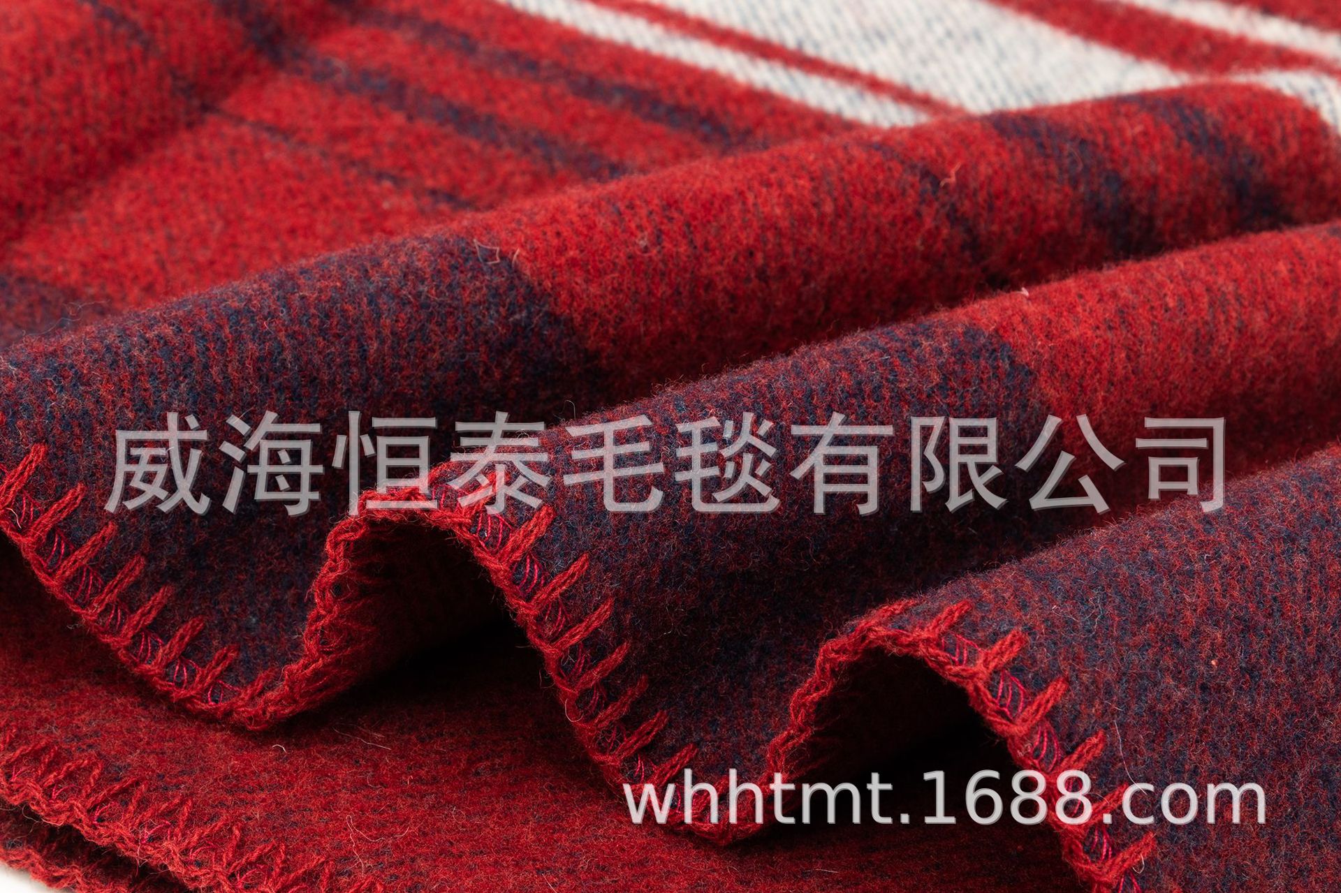 [Factory-Operated Processing] Wool Acrylic American Pastoral Blended Blanket