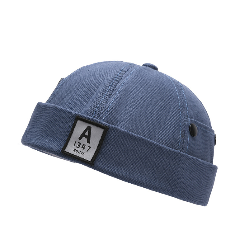 Hat Men's Trendy Dome Skullcap Korean Fashion Thin Chinese Landlord Hat Hip Hop Brimless Solid Color Hat Wholesale