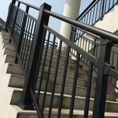 现货直供楼盘办公楼装饰防护楼梯扶手 室外组装式铝艺楼梯扶手