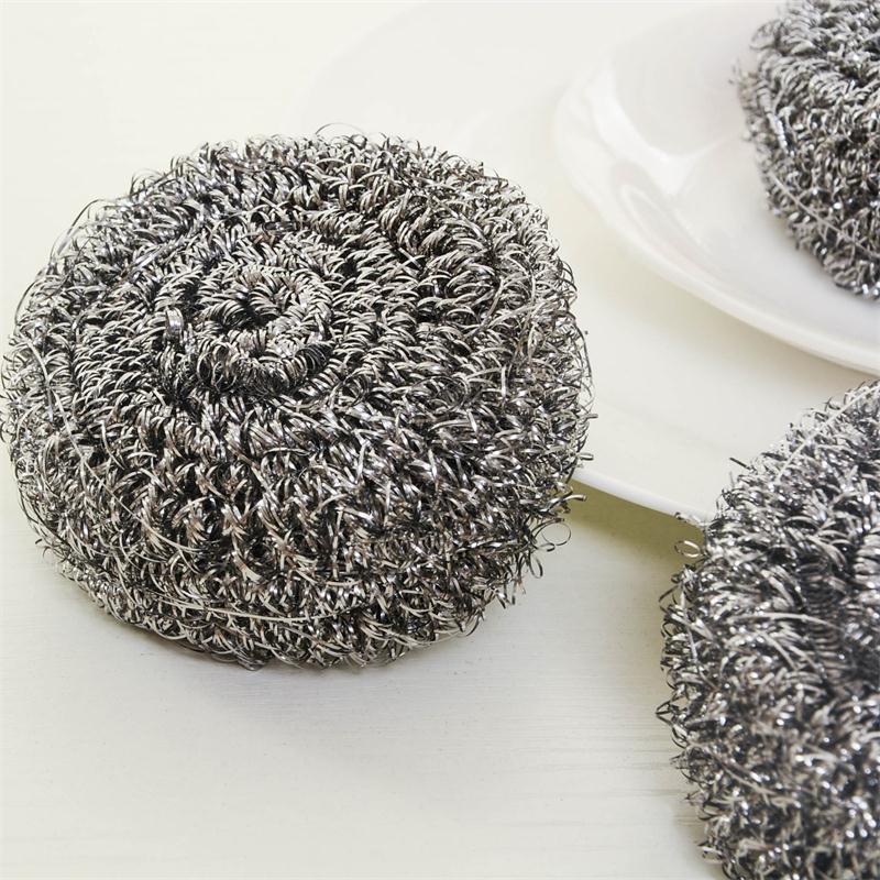厂家批发 牌6粒大号钢丝球 除锈去污厨房家居日用百货 清洁球