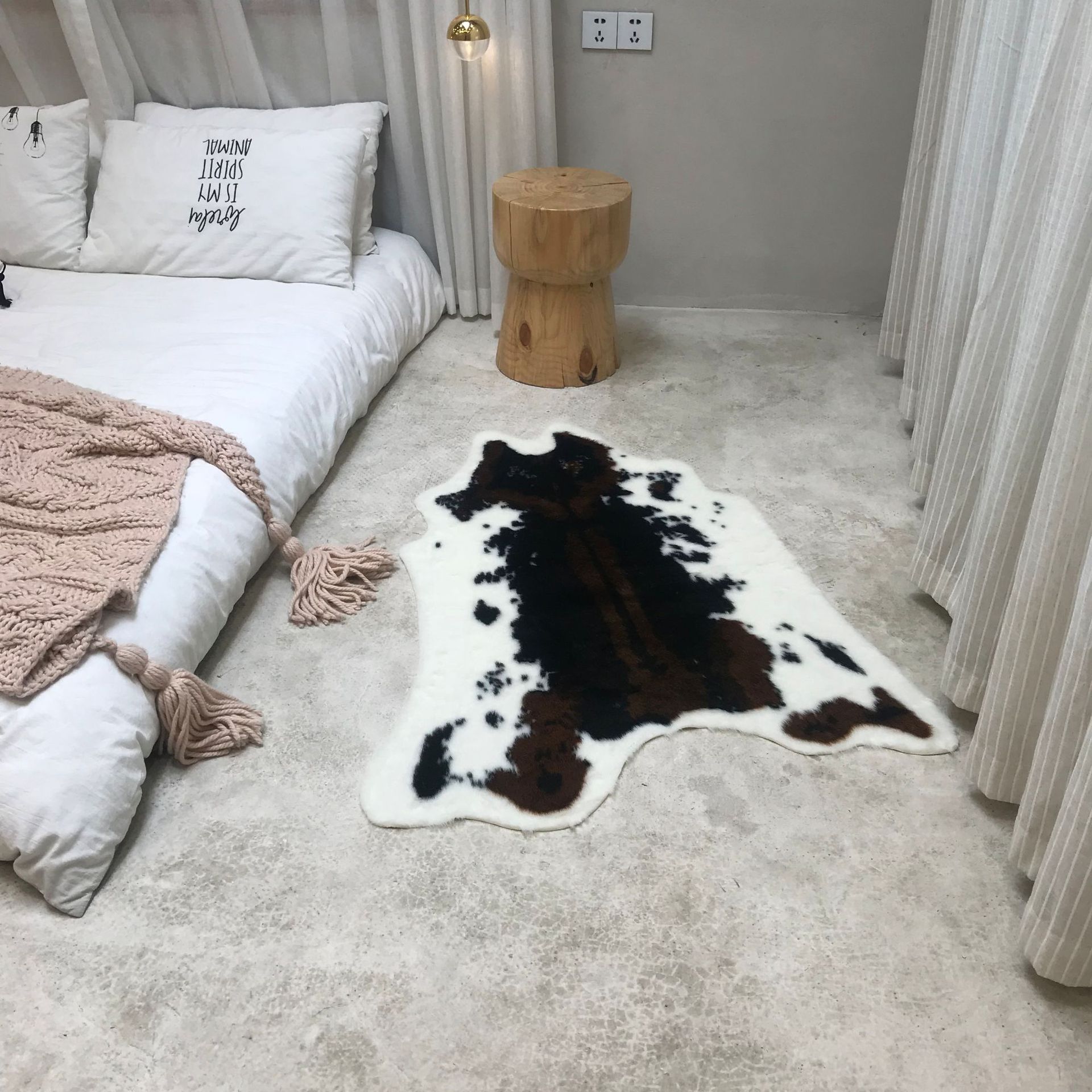 INS Amazon Bed & Breakfast Cow Carpet Imitation Cow Whole Leather Floor Mat Chair Mat Exclusive for Cross-Border