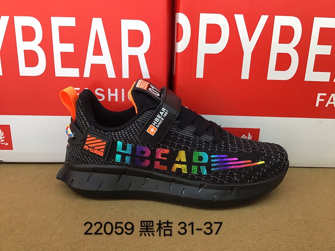 批发2020年秋季新款快乐熊童鞋双网md超轻底百搭中大童百搭运动鞋