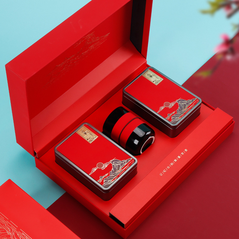 大红袍茶叶包装盒空礼盒金骏眉正山小种通用茶叶包装盒茶叶罐包装