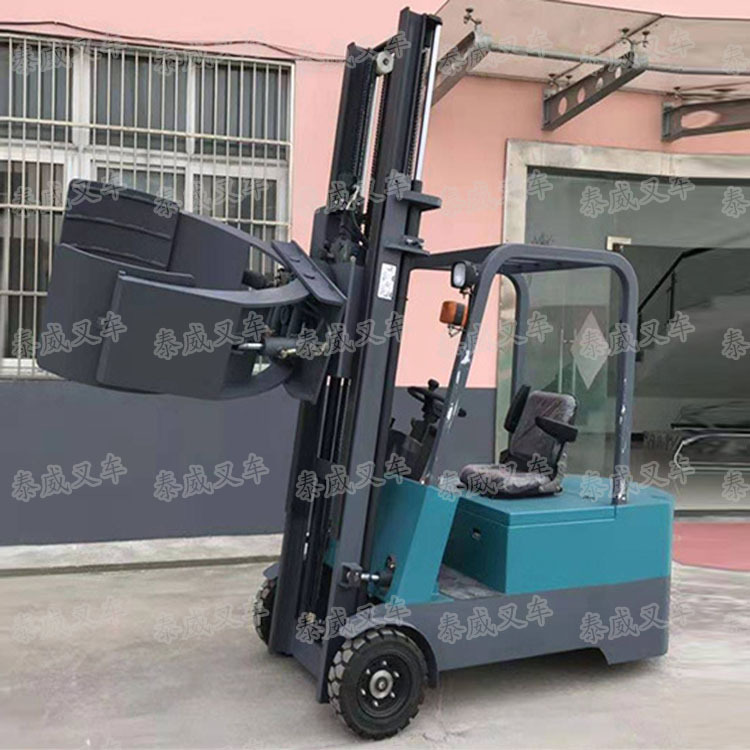 四轮座驾式抱夹叉车|厂家cpd1吨全自动包夹堆高叉车