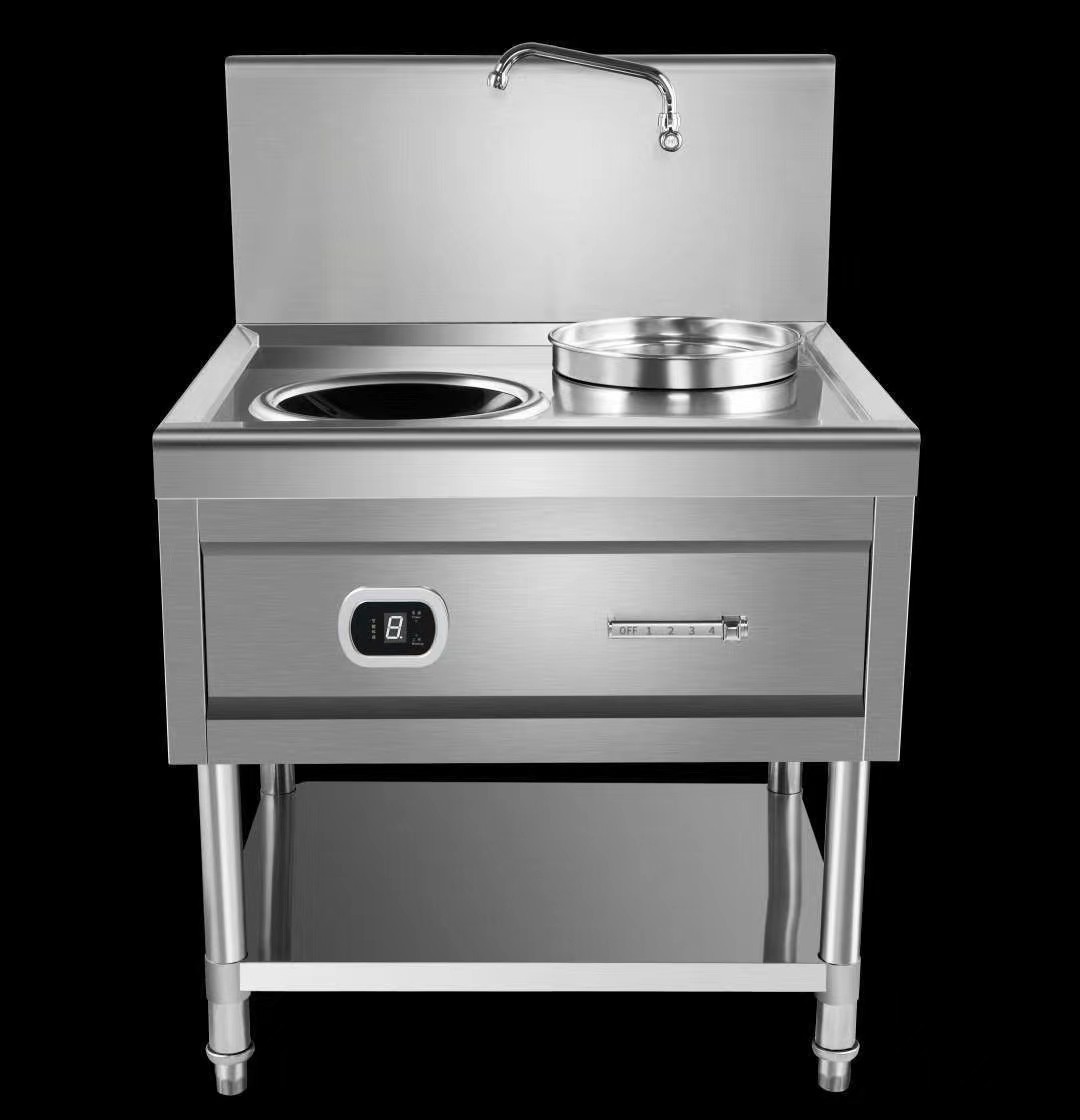 商用大功率12kw食堂爆炒大炒炉单头单尾电磁灶15000w