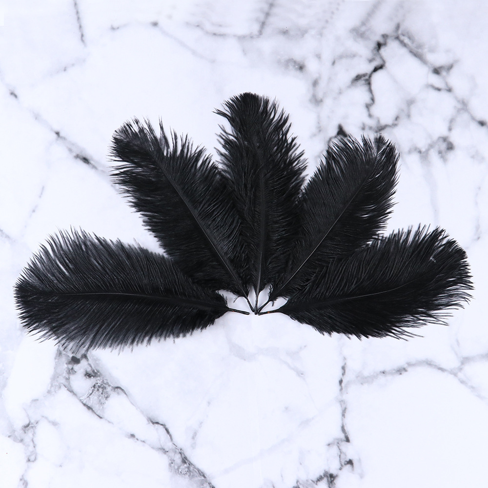 批发彩色鸵鸟毛天然diy手工装饰儿童驼鸟羽毛配件灯罩配件工艺品