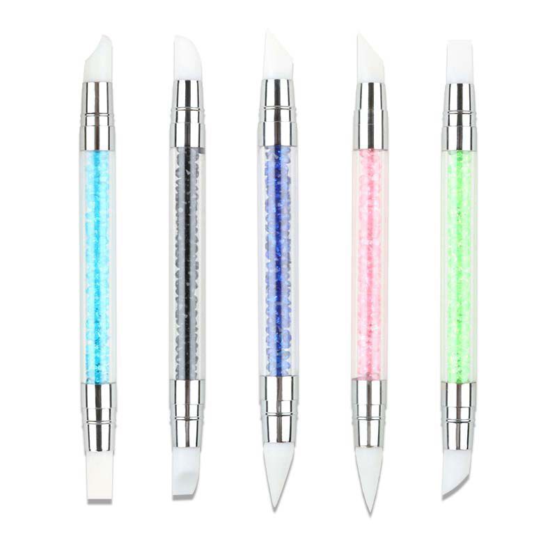 Nail Art Silicone Pen Double-Headed Embossing Pen Set Glue Head Pen Polymer Clay Tool Indentation