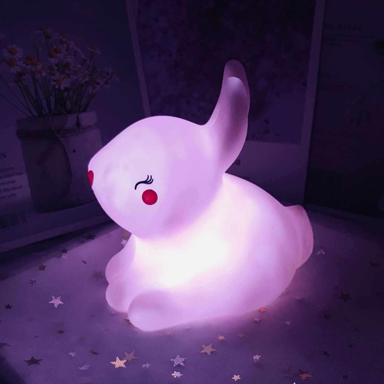 厂家供应创意少女心卧室装饰品 兔子小夜灯 公司促销赠品礼品款多