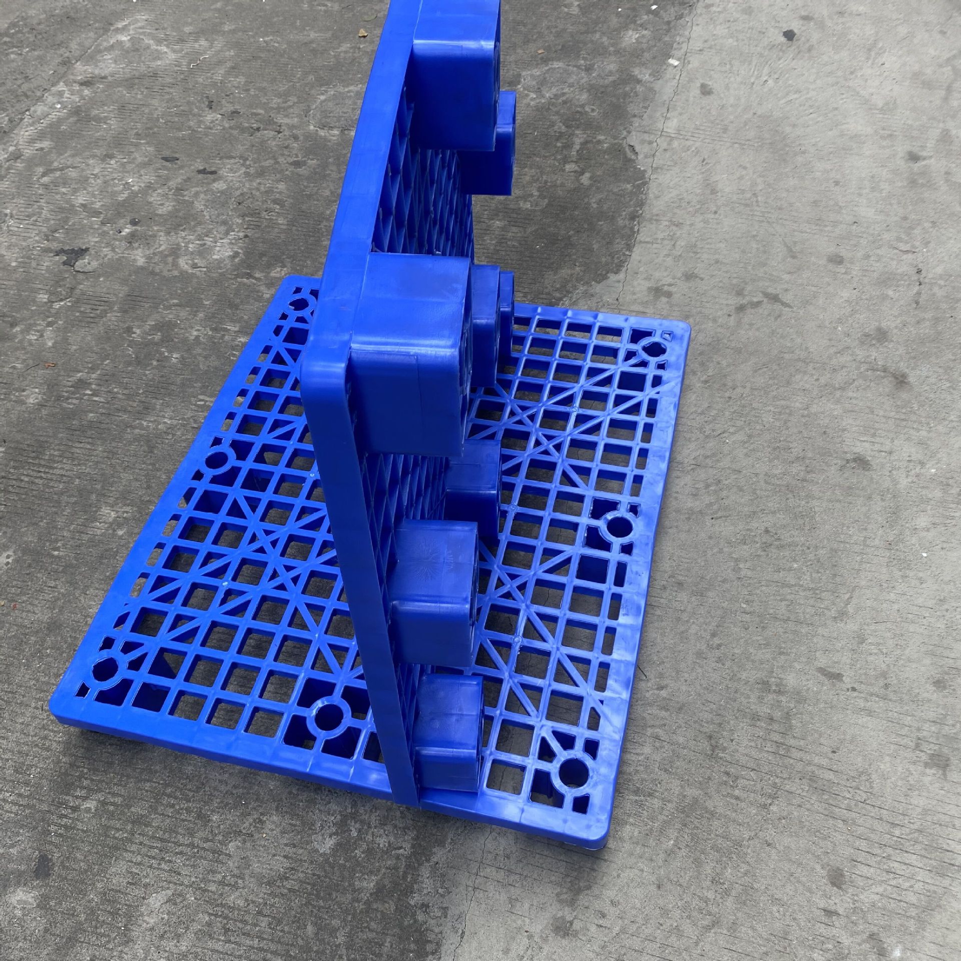 单面方脚塑料卡板 黑色塑料栈板 1200*1000*135九脚型托盘