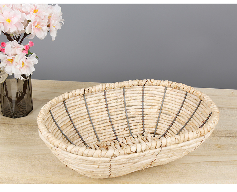 收纳篮草编篮子编织置物篮工艺品收纳物品