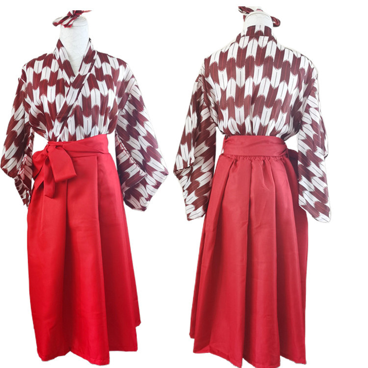 矢羽柄鲤鱼旗和风印花改良和服装羽织上衣百褶半身裙长裙日本和服