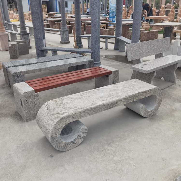 木条花岗岩成品石凳 芝麻灰坐凳芝麻白 石凳子厂家花岗岩石凳子