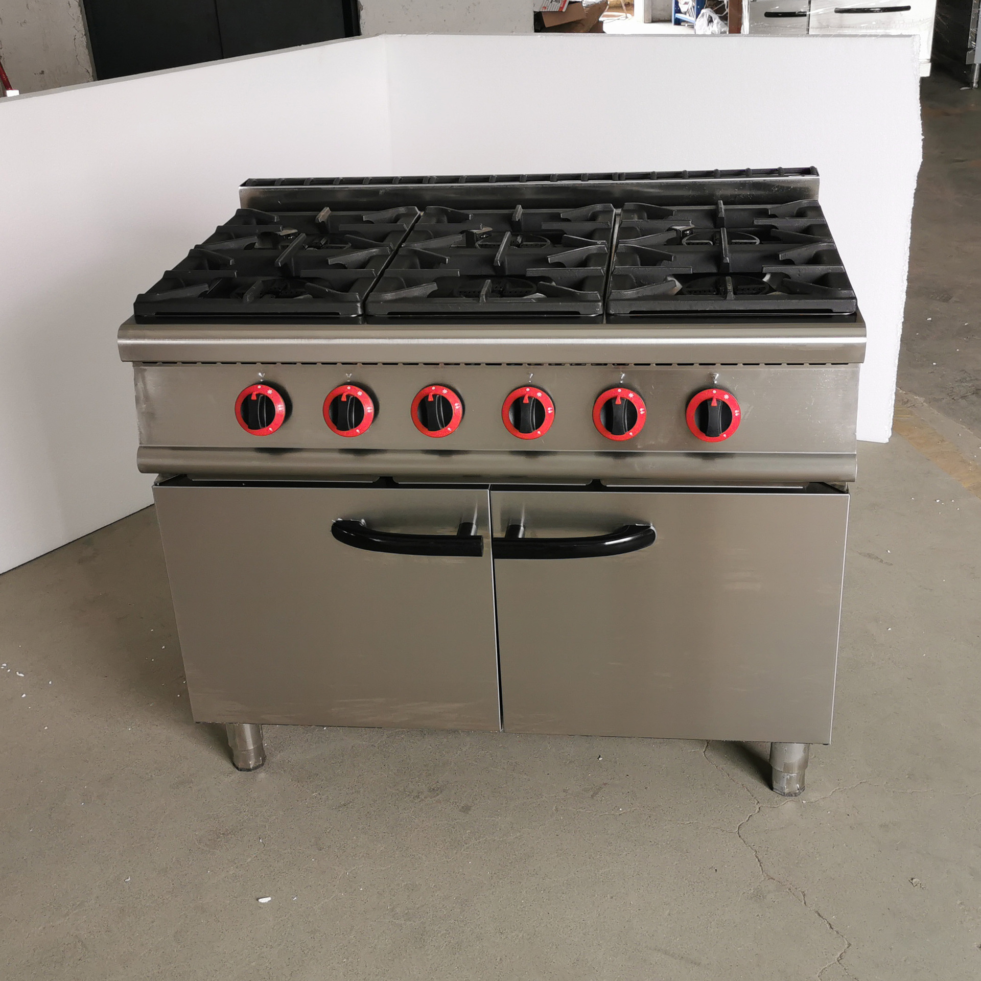 富祺商用六头煲仔炉 厨房工程组合炉落地式燃气六头煲仔炉连焗炉