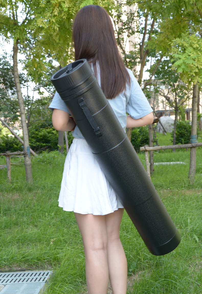 加厚伸缩画筒 超大号图纸筒海报筒画卷筒装画筒皮纹塑料画桶185-1