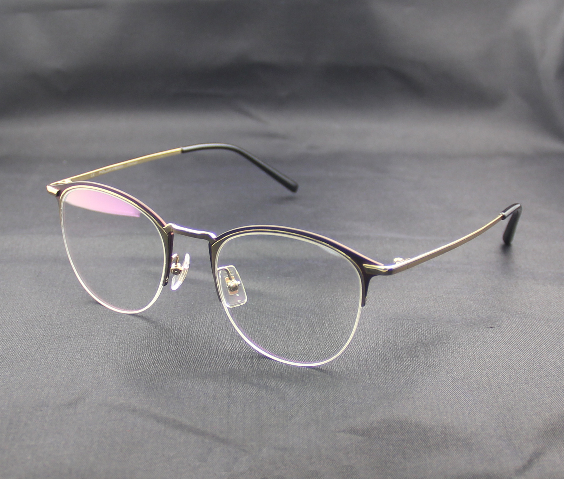 男士钛框眼镜框 新款钛架光学眼镜时尚半框钛架眼镜框潮流眼镜框