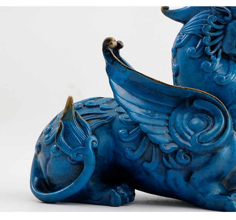 纯铜嘲风摆件开业送礼招财貔貅客厅玄关办公室桌面酒柜装饰铜摆件