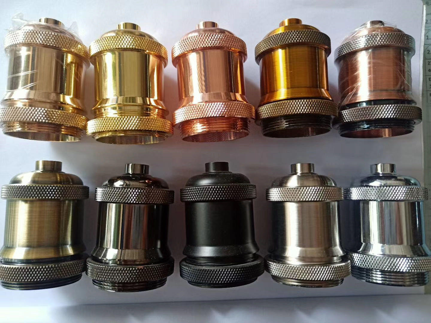 批发e27e26复古灯头金属电镀车铝灯杯吊灯配件灯座