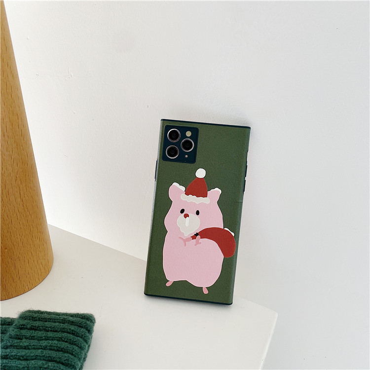苹果12pro圣诞红帽仓鼠xr手机壳iphonexs max全包7/8plus软壳适用