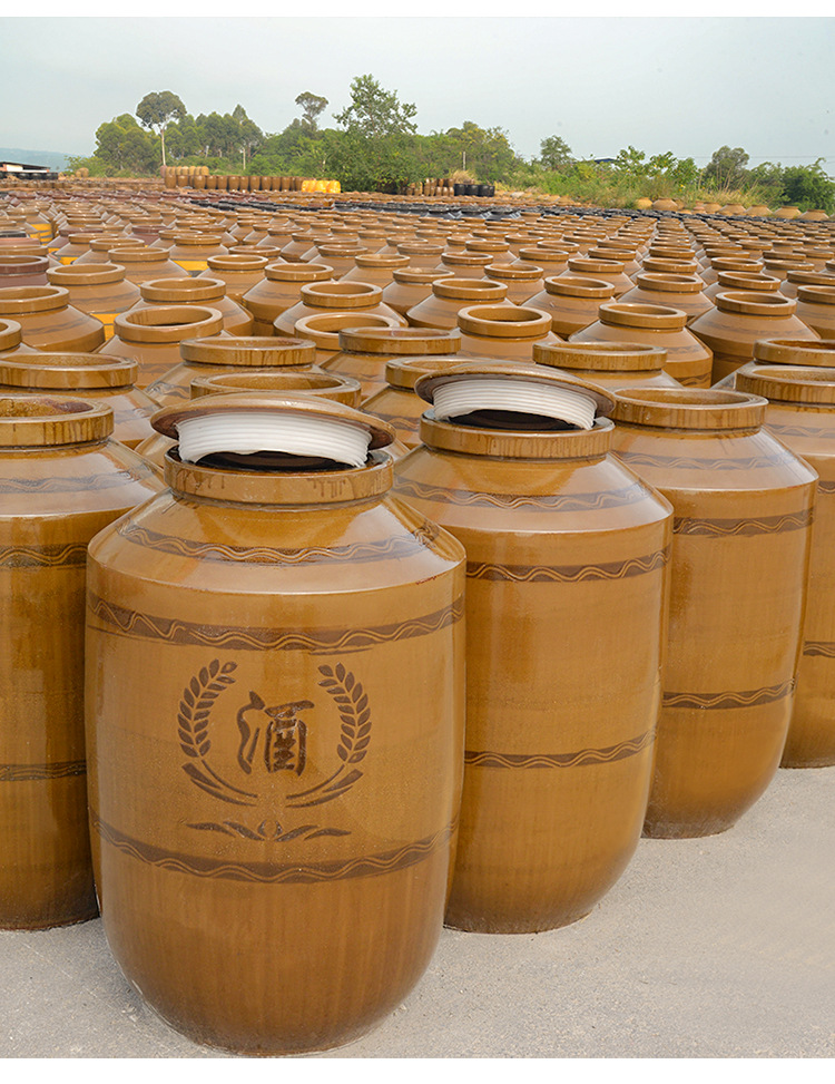 四川粗陶土陶酒坛600斤藏酒窖酒陶瓷大酒缸选配密封盖