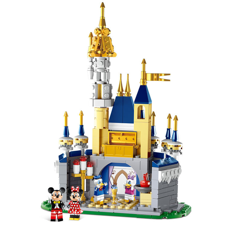 双象9001小型城堡乐园城堡儿童diy拼装积木模型玩具