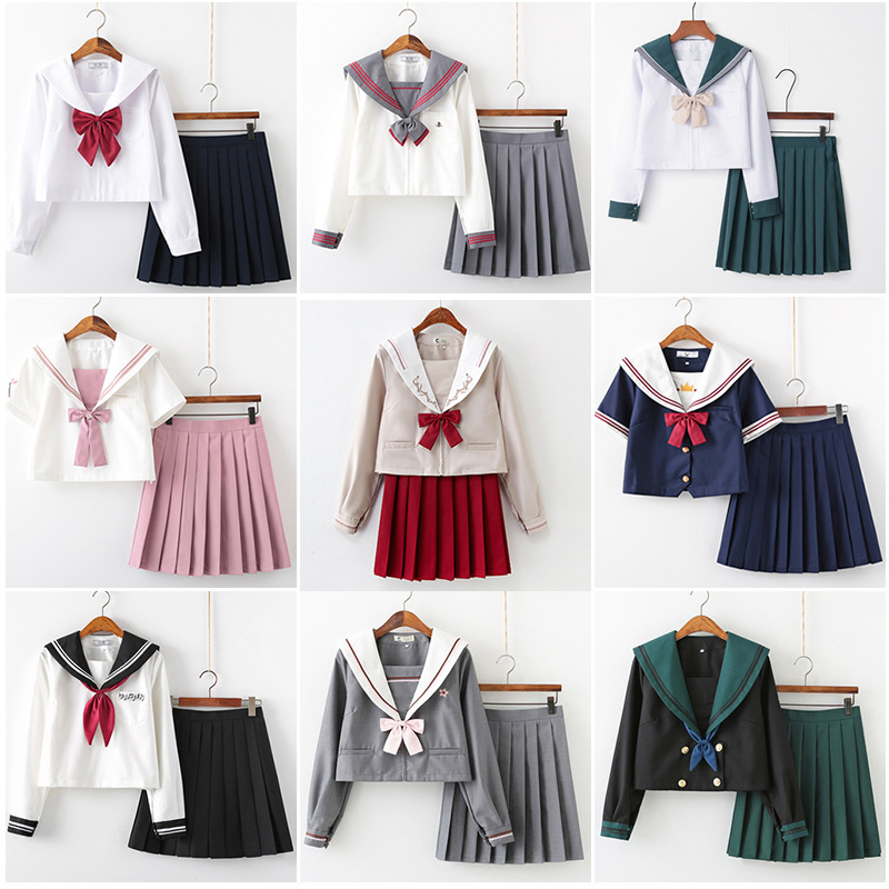 日系jk制服基础款合集关西襟jk水手服初高中生学院风校服裙套装