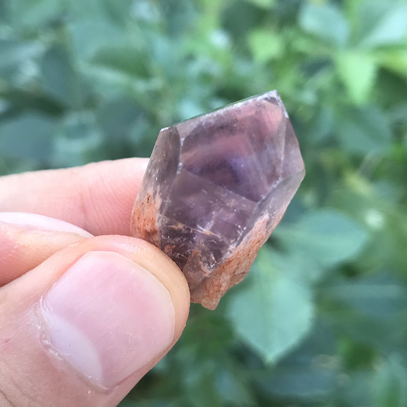 天然巴西紫水晶原石水晶石头单尖香薰水晶小颗粒扩香石