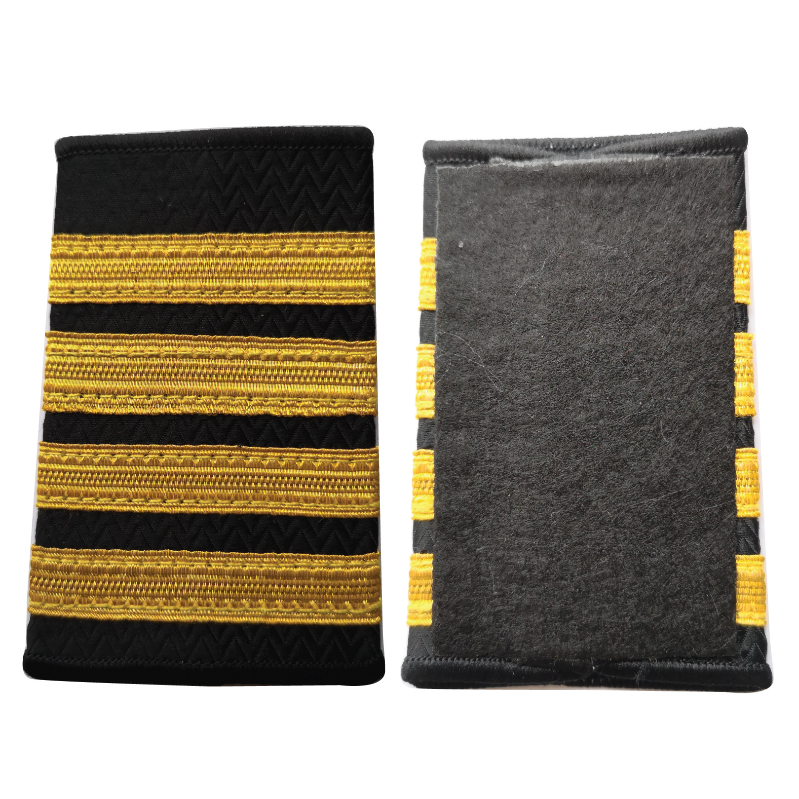 织唛面料金色印度丝 一二三四杠套式肩章 肩牌 航空飞行员肩章
