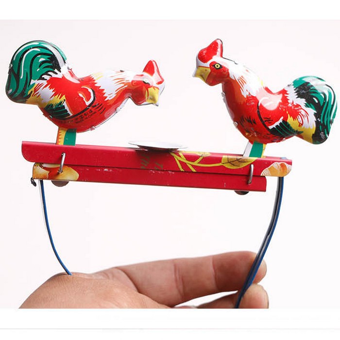 70和80后的怀旧玩具 铁皮小鸡 斗鸡小鸡吃米 挤压玩具斗鸡-阿里巴巴