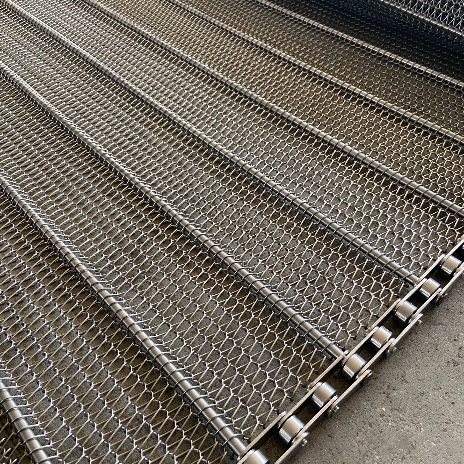 供应热缩机不锈钢网带 人字型经久耐用耐高温网带 速冻机螺旋网带