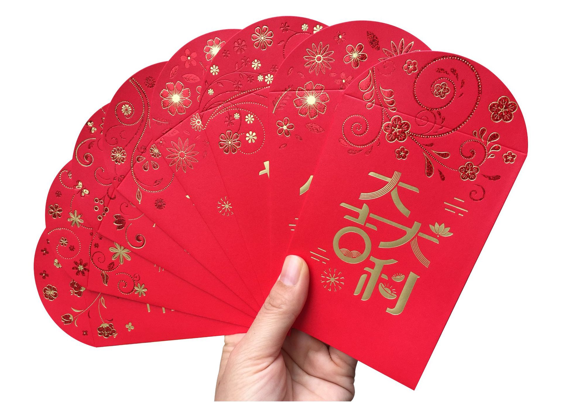 千元百元拜年红包利是封批发 中式喜字红包婚礼塞门